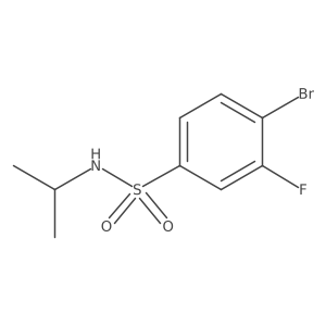 4-Bromo-3-fluoro-N-(propan-2-yl)benzene-1-sulfonamide结构式