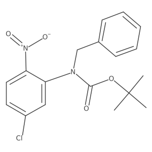 1,1-Dimethylethyl N-(5-chloro-2-nitrophenyl)-N-(phenylmethyl)carbamate结构式