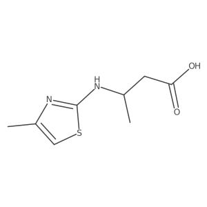 3-[(4-Methyl-1,3-thiazol-2-yl)amino]butanoic acid结构式