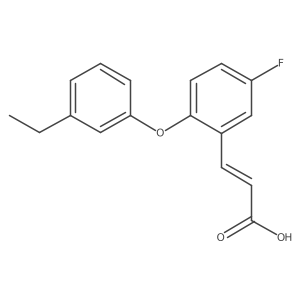 3-[2-(3-Ethylphenoxy)-5-fluorophenyl]prop-2-enoic acid结构式
