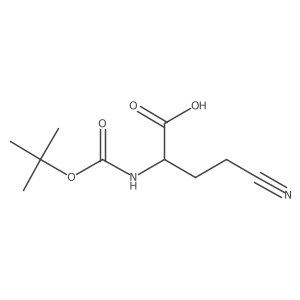 2-Tert-butoxycarbonylamino-4-cyano-butyric acid Structure