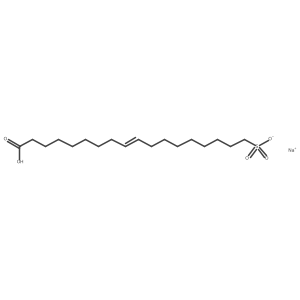 Sodium (9E)-17-carboxyheptadec-9-ene-1-sulfonate结构式