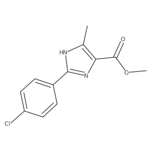 methyl 2-(4-chlorophenyl)-5-methyl-1H-imidazole-4-carboxylate结构式
