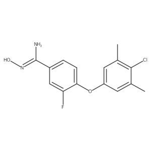 4-(4-Chloro-3,5-dimethylphenoxy)-3-fluoro-N-hydroxybenzenecarboximidamide Structure
