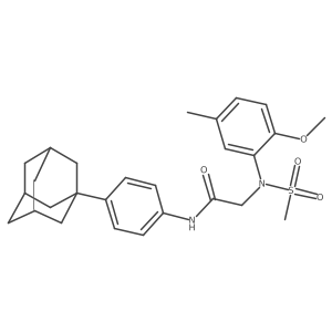 2-[(2-Methoxy-5-methylphenyl)(methylsulfonyl)amino]-N-(4-tricyclo[3.3.1.13,7]dec-1-ylphenyl)acetamide结构式