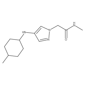 N-Methyl-4-[(4-methylcyclohexyl)amino]-1H-pyrazole-1-acetamide结构式