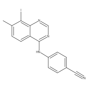 4-[(8-Iodo-7-methyl-4-quinazolinyl)amino]benzonitrile结构式