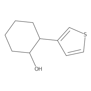 rac-(1R,2S)-2-(thiophen-3-yl)cyclohexan-1-ol结构式