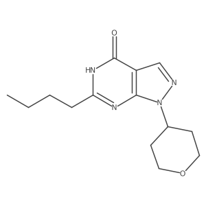 6-Butyl-1,5-dihydro-1-(tetrahydro-2H-pyran-4-yl)-4H-pyrazolo[3,4-d]pyrimidin-4-one Structure
