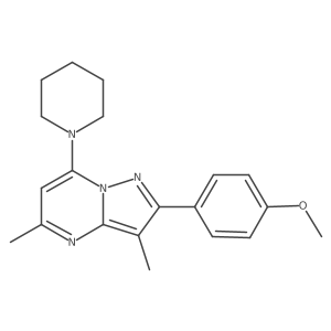 1-[2-(4-Methoxyphenyl)-3,5-dimethylpyrazolo[1,5-a]pyrimidin-7-yl]piperidine Structure