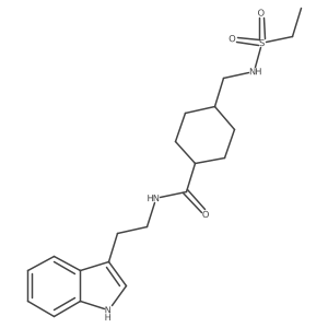 N-(2-(1H-indol-3-yl)ethyl)-4-(ethylsulfonamidomethyl)cyclohexanecarboxamide结构式
