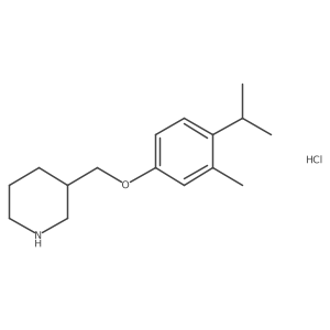 3-[(4-Isopropyl-3-methylphenoxy)methyl]piperidine hydrochloride Structure