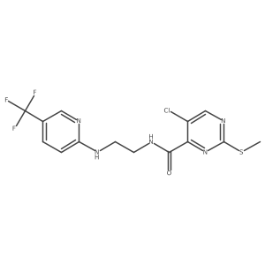 5-chloro-2-(methylsulfanyl)-N-(2-{[5-(trifluoromethyl)pyridin-2-yl]amino}ethyl)pyrimidine-4-carboxamide Structure