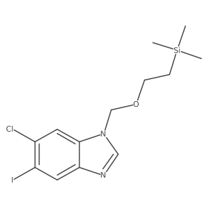 2-[(6-Chloro-5-iodobenzimidazol-1-yl)methoxy]ethyl-trimethylsilane结构式