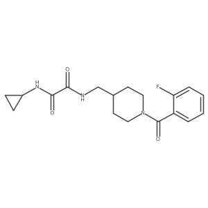 N1-cyclopropyl-N2-((1-(2-fluorobenzoyl)piperidin-4-yl)methyl)oxalamide结构式