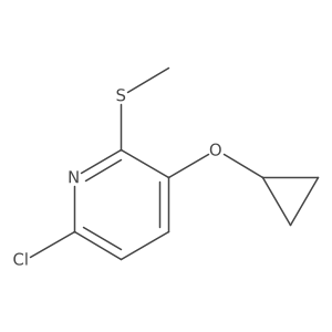 6-Chloro-3-cyclopropoxy-2-(methylthio)pyridine结构式