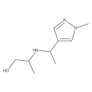 2-{[1-(1-methyl-1H-pyrazol-4-yl)ethyl]amino}propan-1-ol结构式