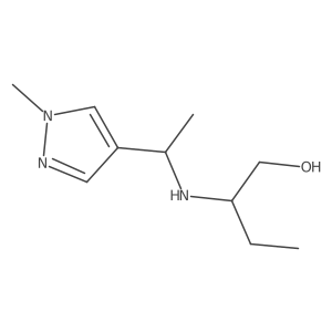 2-{[1-(1-methyl-1H-pyrazol-4-yl)ethyl]amino}butan-1-ol Structure
