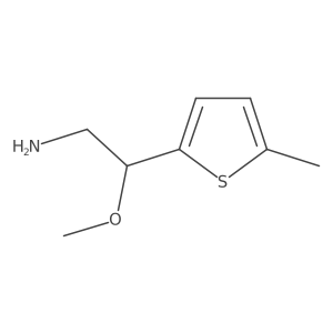 2-Methoxy-2-(5-methylthiophen-2-yl)ethan-1-amine结构式