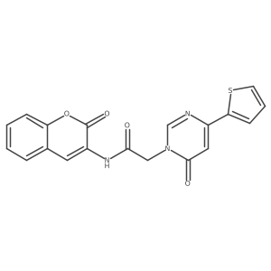 N-(2-oxo-2H-chromen-3-yl)-2-[6-oxo-4-(thiophen-2-yl)-1,6-dihydropyrimidin-1-yl]acetamide Structure