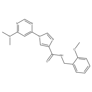 1-(6-(dimethylamino)pyrimidin-4-yl)-N-(2-methoxybenzyl)-1H-imidazole-4-carboxamide Structure