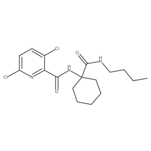 N-[1-(butylcarbamoyl)cyclohexyl]-3,6-dichloropyridine-2-carboxamide Structure