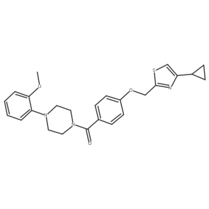 (4-((4-Cyclopropylthiazol-2-yl)methoxy)phenyl)(4-(2-methoxyphenyl)piperazin-1-yl)methanone Structure