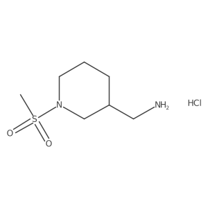 1-[(3S)-1-methanesulfonylpiperidin-3-yl]methanamine hydrochloride结构式