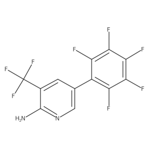 2-Amino-5-(perfluorophenyl)-3-(trifluoromethyl)pyridine Structure