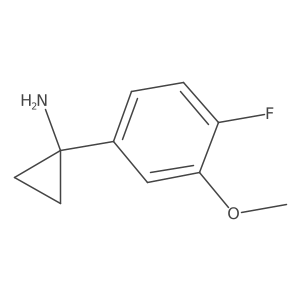 1-(4-Fluoro-3-methoxyphenyl)cyclopropan-1-amine结构式