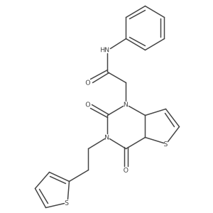 2-{2,4-dioxo-3-[2-(thiophen-2-yl)ethyl]-1H,2H,3H,4H-thieno[3,2-d]pyrimidin-1-yl}-N-phenylacetamide结构式