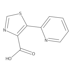 5-(2-pyridinyl)-4-Thiazolecarboxylic acid Structure