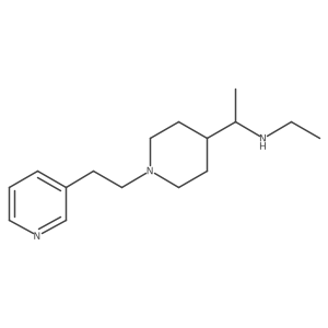 4-Piperidinemethanamine, N-ethyl-I+/--methyl-1-[2-(3-pyridinyl)ethyl]- Structure
