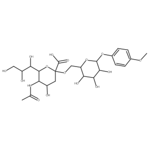 4-Methoxyphenyl 6-O-(N-Acetyl-alpha-neuraminosyl)-beta-D-galactopyranoside Structure