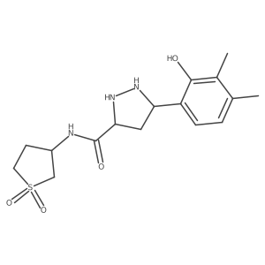 N-(1,1-dioxothiolan-3-yl)-5-(2-hydroxy-3,4-dimethylphenyl)pyrazolidine-3-carboxamide Structure