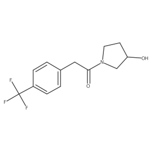 1-(3-Hydroxypyrrolidin-1-yl)-2-[4-(trifluoromethyl)phenyl]ethanone结构式
