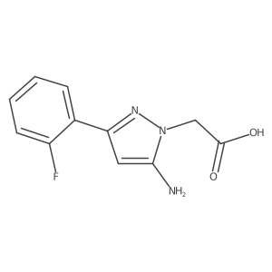 2-[5-amino-3-(2-fluorophenyl)-1H-pyrazol-1-yl]acetic acid结构式