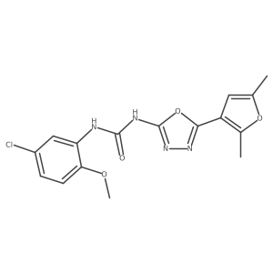1-(5-Chloro-2-methoxyphenyl)-3-[5-(2,5-dimethylfuran-3-yl)-1,3,4-oxadiazol-2-yl]urea结构式