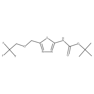 tert-butyl N-[5-(2,2,2-trifluoroethoxymethyl)-1,3,4-thiadiazol-2-yl]carbamate Structure