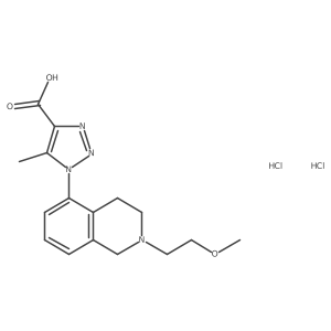 1-[2-(2-methoxyethyl)-1,2,3,4-tetrahydroisoquinolin-5-yl]-5-methyl-1H-1,2,3-triazole-4-carboxylic acid dihydrochloride Structure