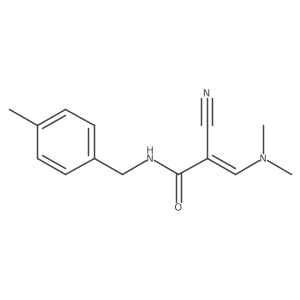 2-cyano-3-(dimethylamino)-N-[(4-methylphenyl)methyl]prop-2-enamide Structure