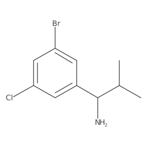 (S)-1-(3-Bromo-5-chlorophenyl)-2-methylpropan-1-amine结构式