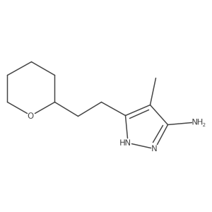 4-Methyl-3-(2-(tetrahydro-2h-pyran-2-yl)ethyl)-1h-pyrazol-5-amine Structure