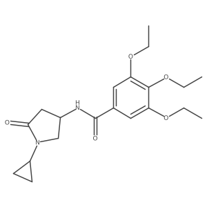 N-(1-cyclopropyl-5-oxopyrrolidin-3-yl)-3,4,5-triethoxybenzamide Structure