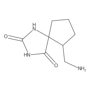 6-(Aminomethyl)-1,3-diazaspiro[4.4]nonane-2,4-dione结构式