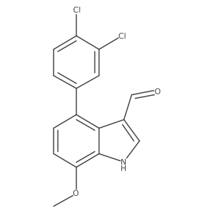 4-(3,4-Dichlorophenyl)-7-methoxy-1H-indole-3-carbaldehyde结构式