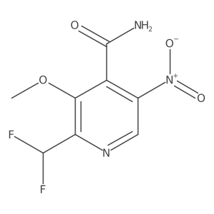 2-(Difluoromethyl)-3-methoxy-5-nitropyridine-4-carboxamide Structure