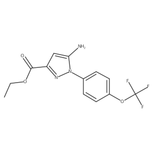 Ethyl 5-amino-1-[4-(trifluoromethoxy)phenyl]pyrazole-3-carboxylate结构式