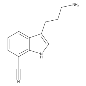 3-(3-aminopropyl)-1H-indole-7-carbonitrile结构式
