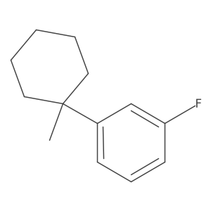 1-Fluoro-3-(1-methylcyclohexyl)benzene结构式
